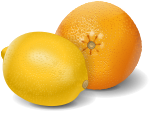 lemon orange fruits